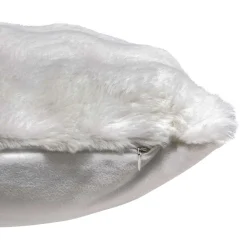 Almohada decorativa de pelo blanco 45x45cm