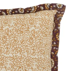 Almohada Indie Beige Con Flores 38x58cm