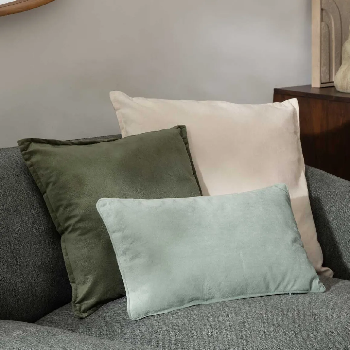 Almohada LILOU verde celadon 30x50cm