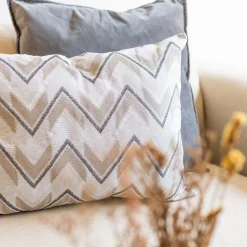 Almohada VIBES gris y beige 45x60cm