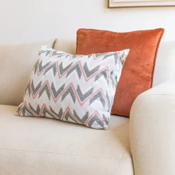 Almohada VIBES naranja y verde 45x60cm