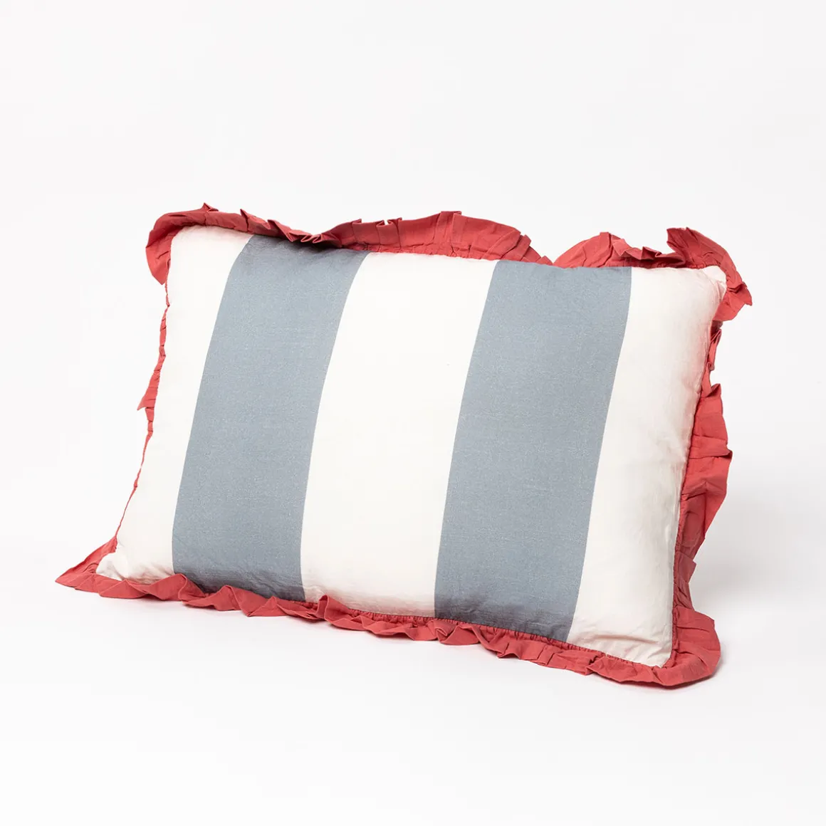 Almohada Yucatan Rayas Con Volados Rosa