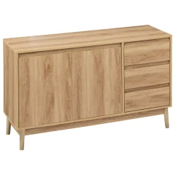 Aparador Abana Beige 3 Cajones 1 Puerta