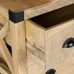 Aparador Silas Marrón De Madera Con 6 Cajones