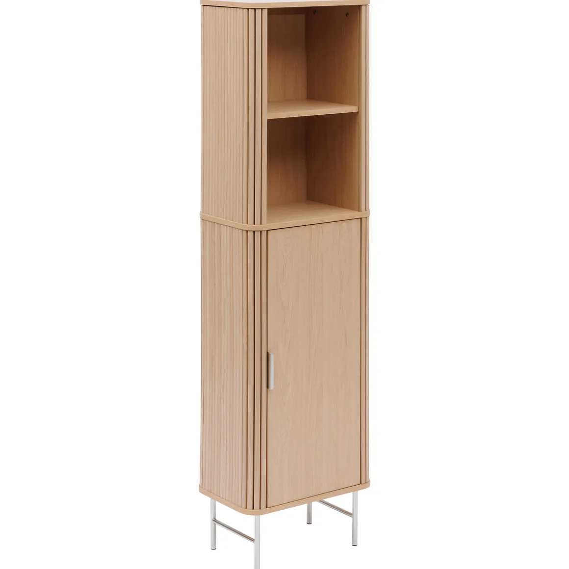 Armario alto con 1 puerta LIORA marrón