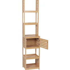 Armario alto de baño TRINIDAD de mdf y bambú