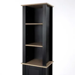 Armario alto wc ROMA negro y márron 173cm