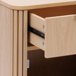 Armario con 1 puerta y cajón LIORA marrón