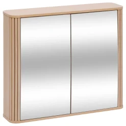 Armario con espejo doble LIORA marrón