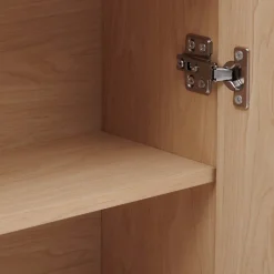 Armario con espejo doble LIORA marrón