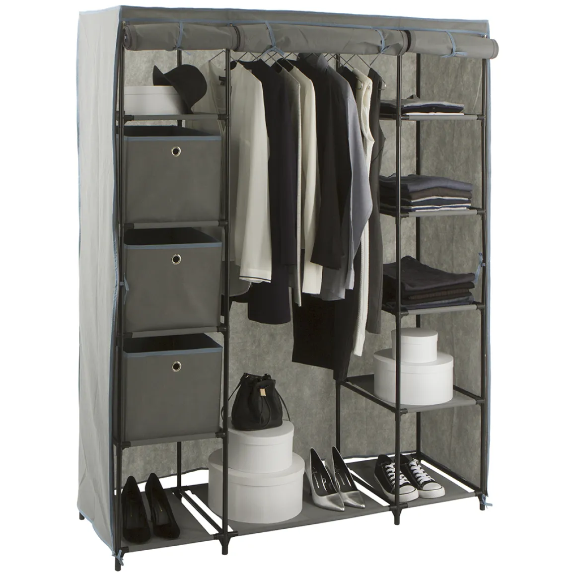 Armario Con Estantes Y 3 Cajas