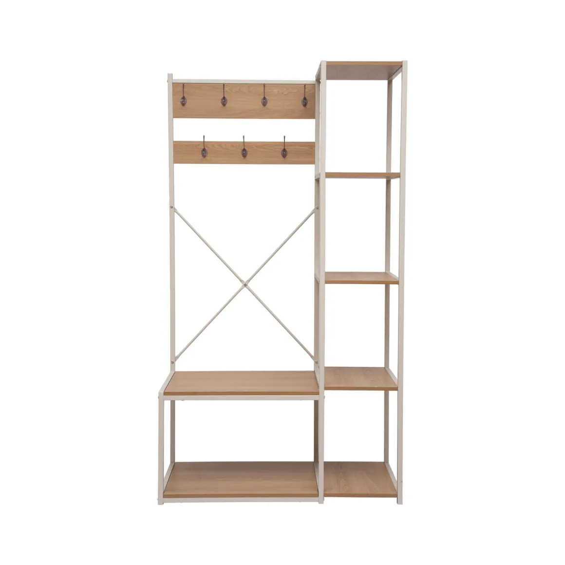 Armario de entrada con perchero y estantes