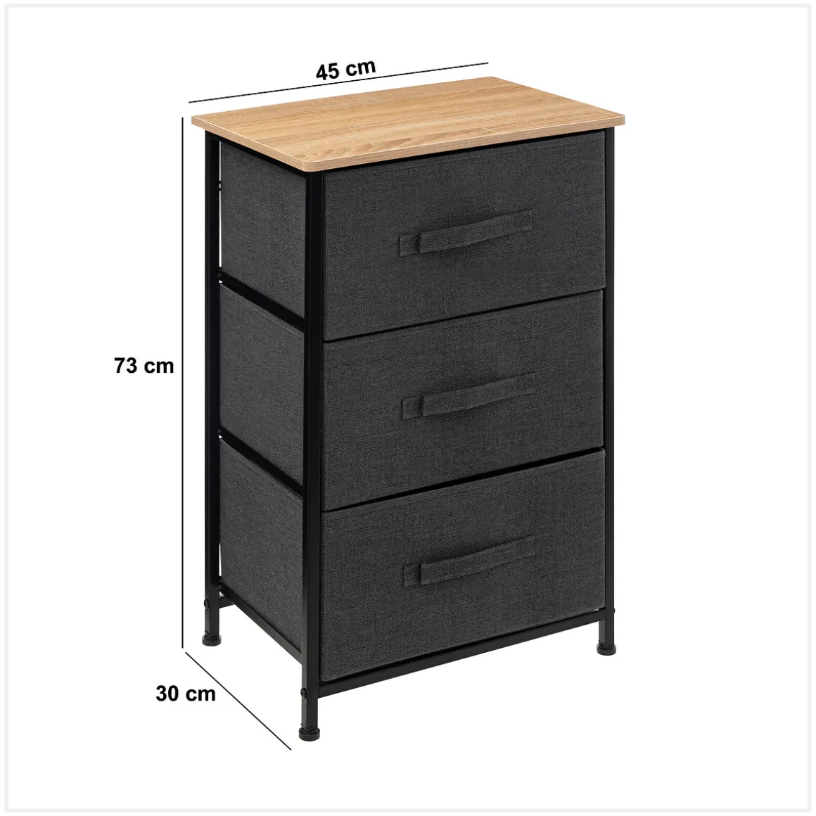 Armario TISSA gris oscuro 73cm