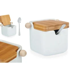 Azucarero Cerámica Blanco C/Tapa 190Ml