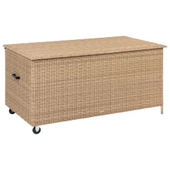 Baúl almacenaje BAYANA marrón de ratán sintético