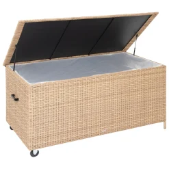 Baúl almacenaje BAYANA marrón de ratán sintético