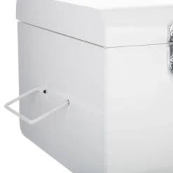 Baúl De Metal Blanco 39x23x16Cm