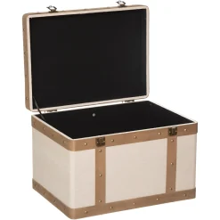 Baúl Mdf Y Lino 38.5x26x24