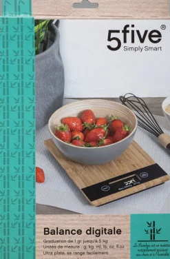 Balanza De Cocina Digital Bambú