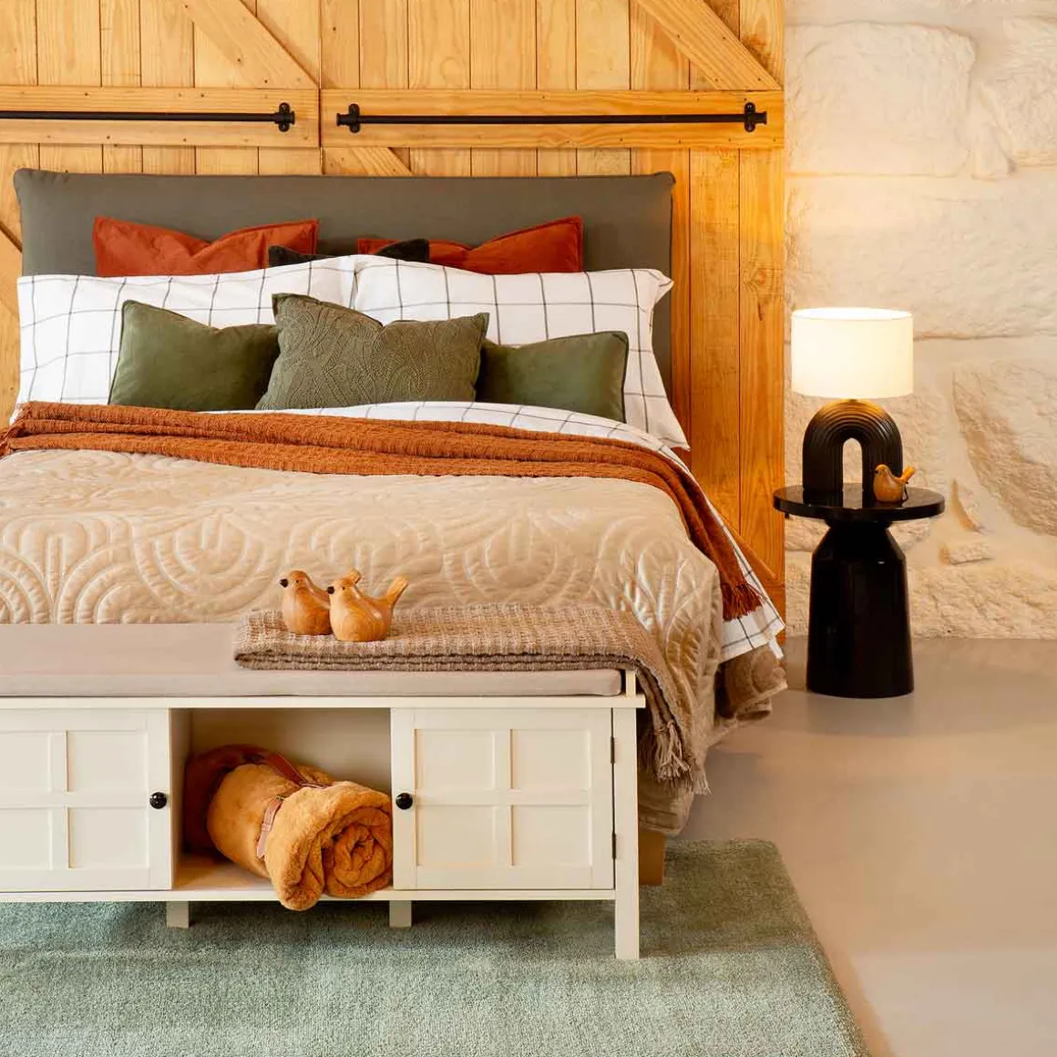 Banco Con Almacenaje Creme