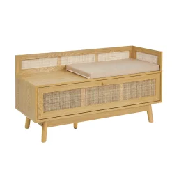 Banco Con Almacenaje De Rattan