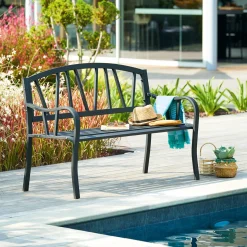 Banco de jardín ALVERNIA negro
