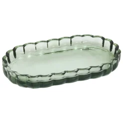 Bandeja de baño FLOREA verde de vidrio