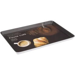 Bandeja De Melamina Negra 30x22Cm