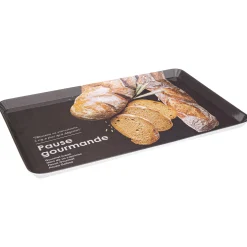 Bandeja De Melamina Negro 45x30Cm