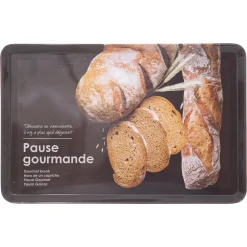 Bandeja De Melamina Negro 45x30Cm