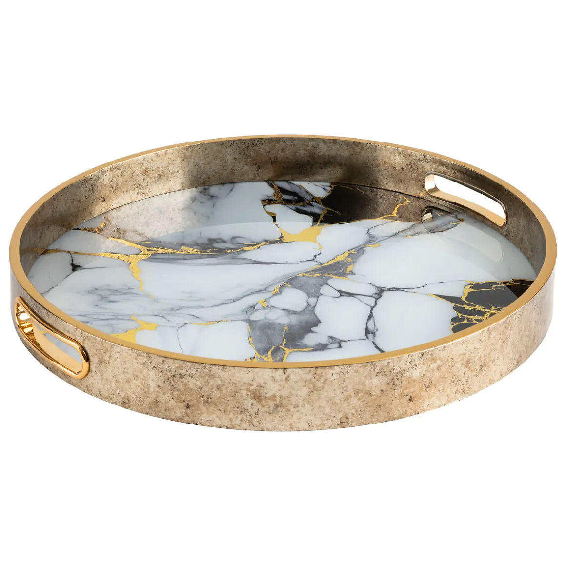 Bandeja de resina efecto mármol INAYA 4x31.7cm