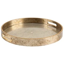 Bandeja De Vidrio Elya Dorado