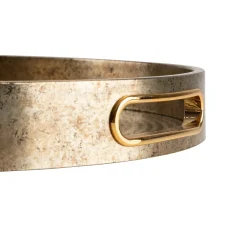 Bandeja De Vidrio Elya Dorado