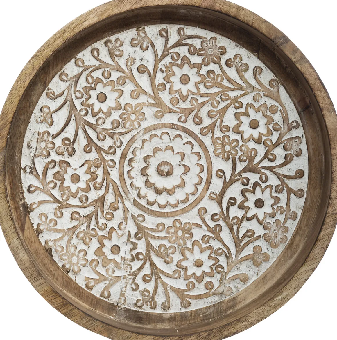 Bandeja Decorativa De Madera 34.5x6Cm