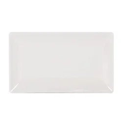 Bandeja ELITE blanca de cerámica 15x25Cm