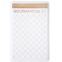 Bandeja Melamina Mármol Blanco 45x30Cm