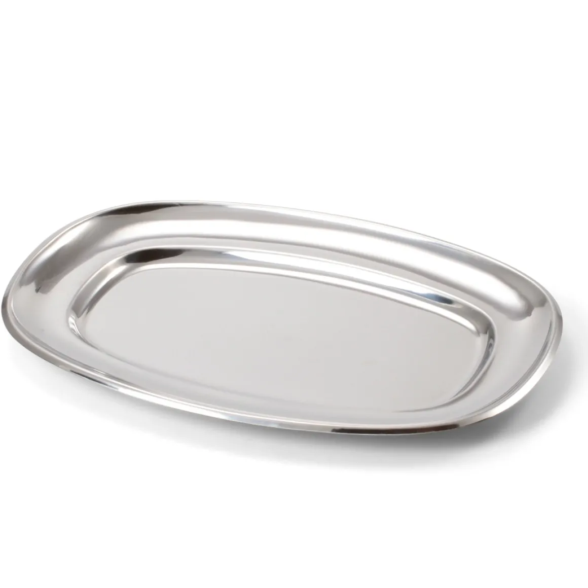 Bandeja Ovalada de Acero Inoxidable 35X26CM