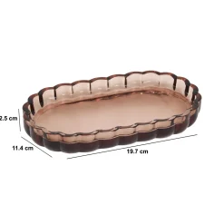 Bandeja para wc FLOREA marrón de vidrio