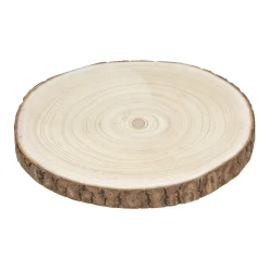 Base Decorativa Redonda De Madera