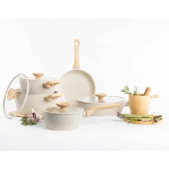 Batería de cocina 5 piezas AMY beige