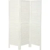 Biombo Madera Blanco 170x40Cm