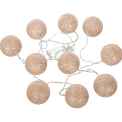 Bolas Led X10 Rosa Glitter 6cm