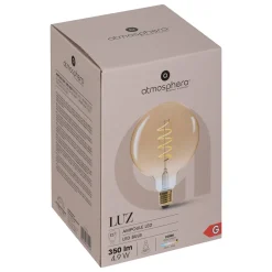 Bombilla VINTAGE ámbar espiral led G125 4.9W E27