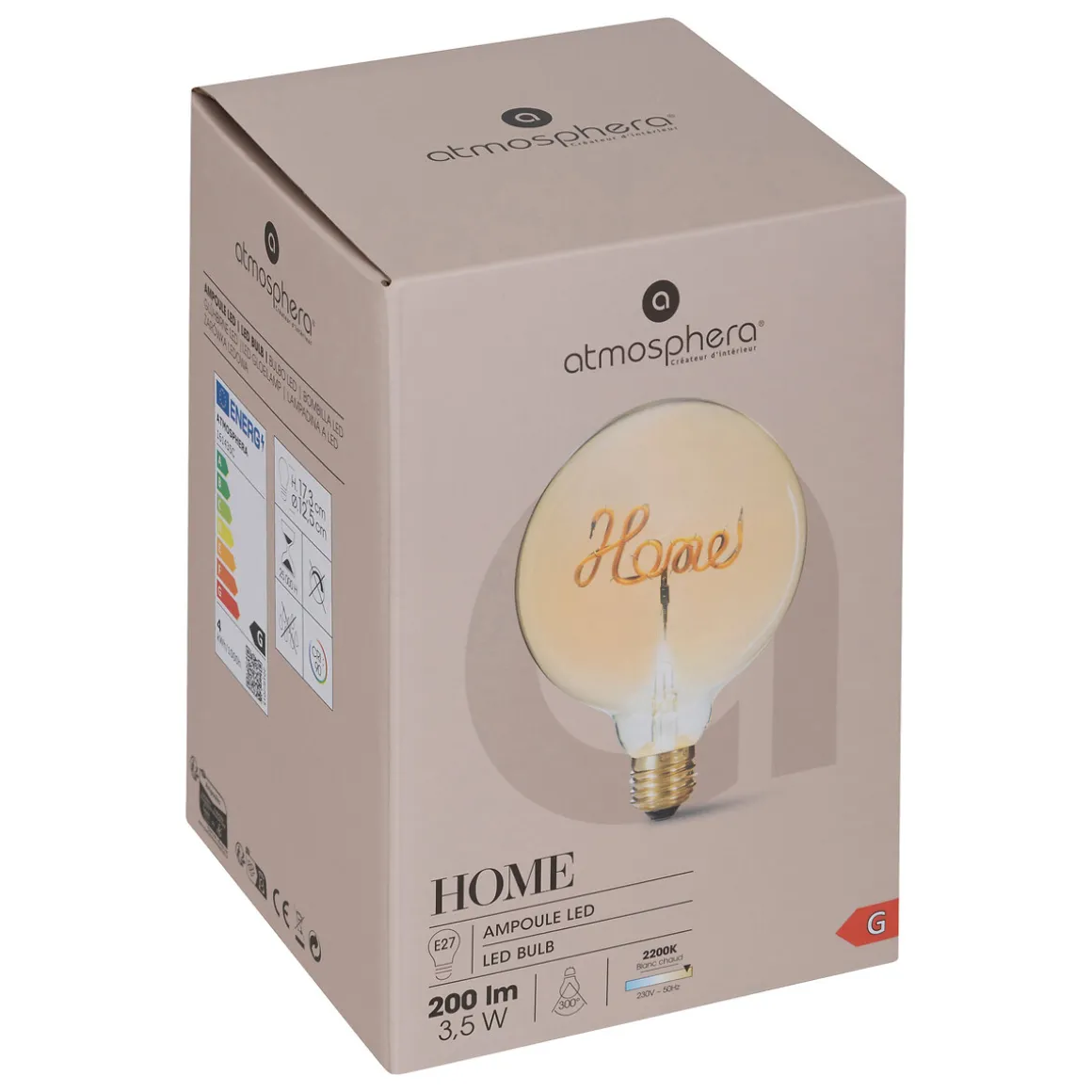 Bombilla Vintage Ámbar Home 12.5x17Cm