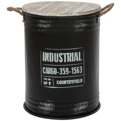 Bote Negro Con Tapa 39.9x51.7Cm