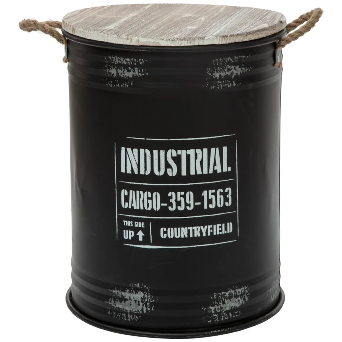 Bote Negro Con Tapa 39.9x51.7Cm