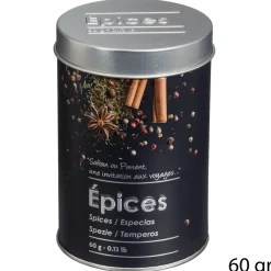 Bote P/Especias Metálico C/Diseño