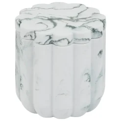 Botella para algodón MARBY blanco de poliresina