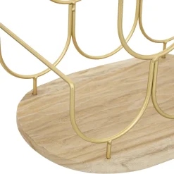 Botellero 6 botellas DOLCE RIVIERA dorado de metal