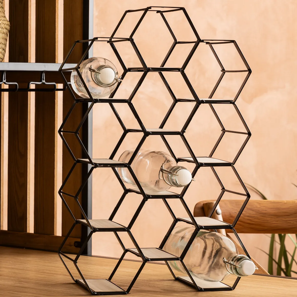 Botellero ARTY para 12 botellas metálico